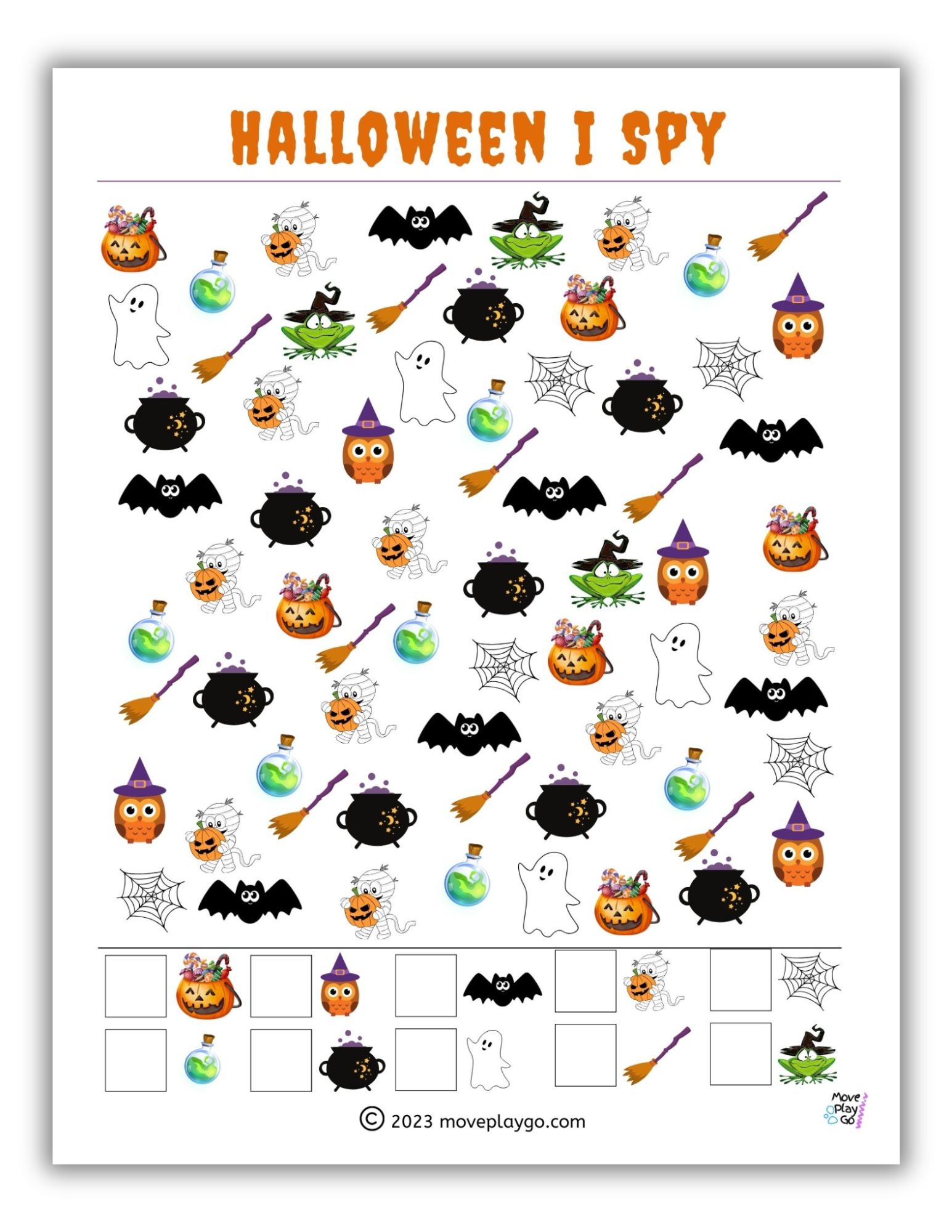 Halloween I Spy Free Printable - Move Play Go